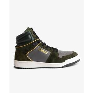 NEW FRESHY men's bounce high top sneaker in olive/gray